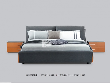 HK1602软床+K12床头柜